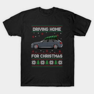 Funny Ugly Sweater - Driving Home For Christmas - RS6 Car T-Shirt